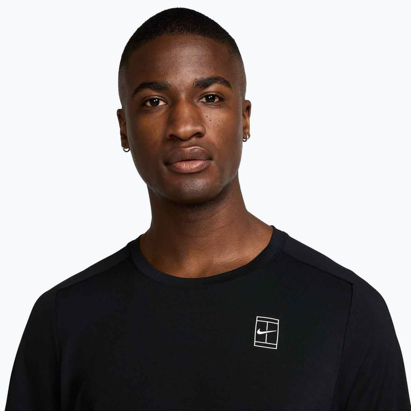 Tricou de tenis pentru bărbați Nike Court Dri-Fit Advantage black / white 4