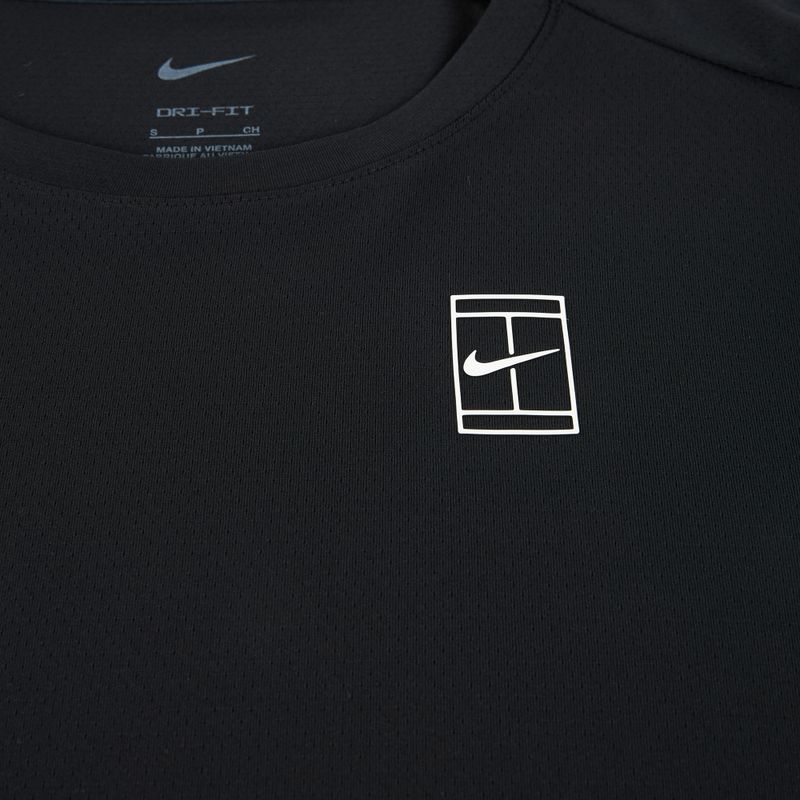 Tricou de tenis pentru bărbați Nike Court Dri-Fit Advantage black / white 9