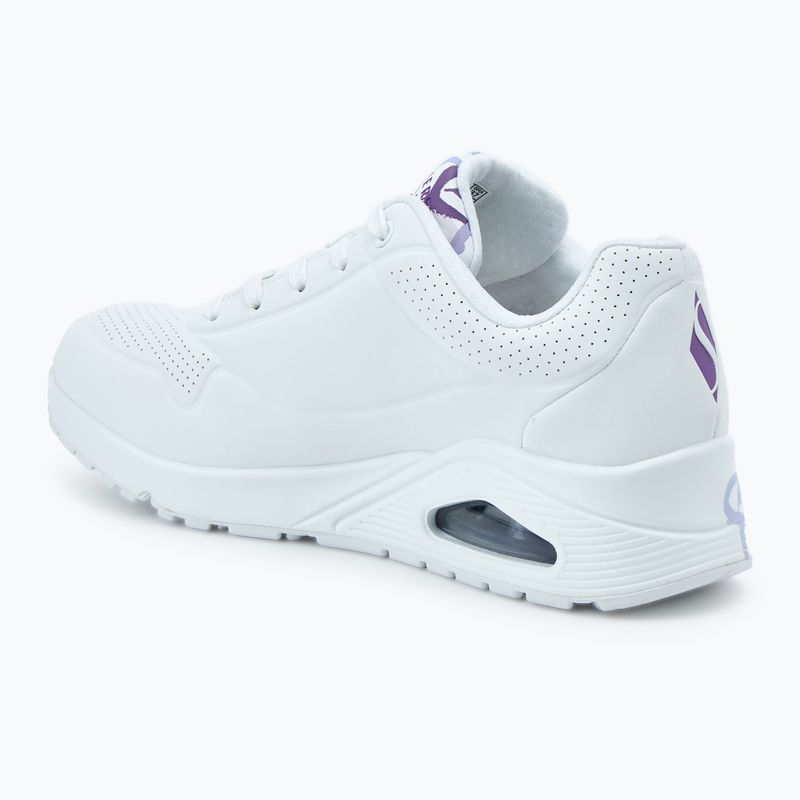 Încălțăminte pentru femei SKECHERS JGoldcrown Uno Spread The Love white/light purple 3
