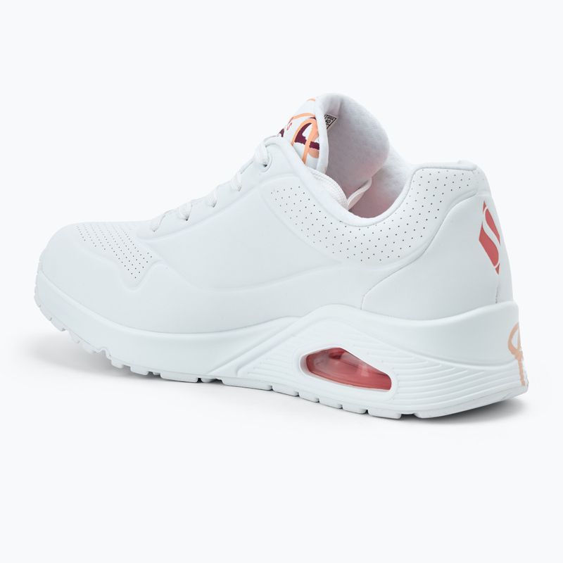 Încălțăminte pentru femei SKECHERS JGoldcrown Uno Spread The Love white/coral 3