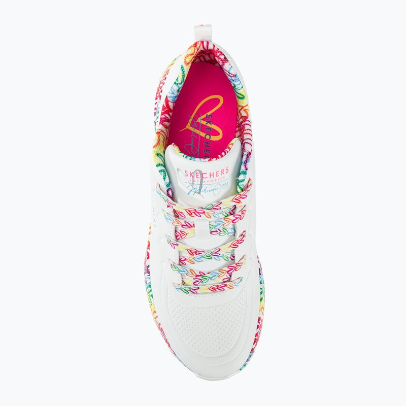 Încălțăminte pentru femei SKECHERS Uno Lite Exuberant Hearts white/multi 7