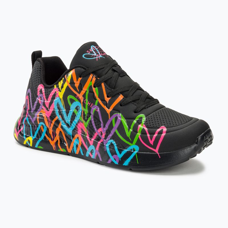 Încălțăminte pentru femei SKECHERS Uno Lite Heart Of Hearts black/multi