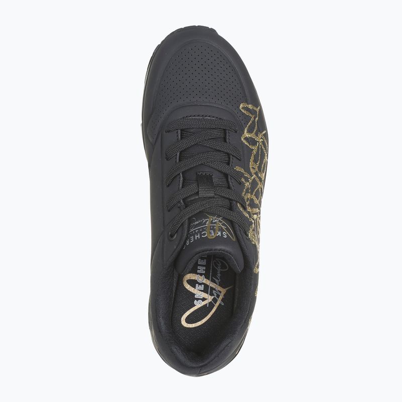 Încălțăminte pentru femei SKECHERS JGoldcrown Uno Golden Heart black/multicolor metallic 11