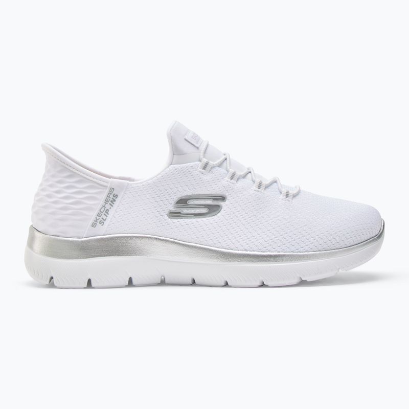 Încălțăminte pentru femei SKECHERS Summits Diamond Dream white/silver 2