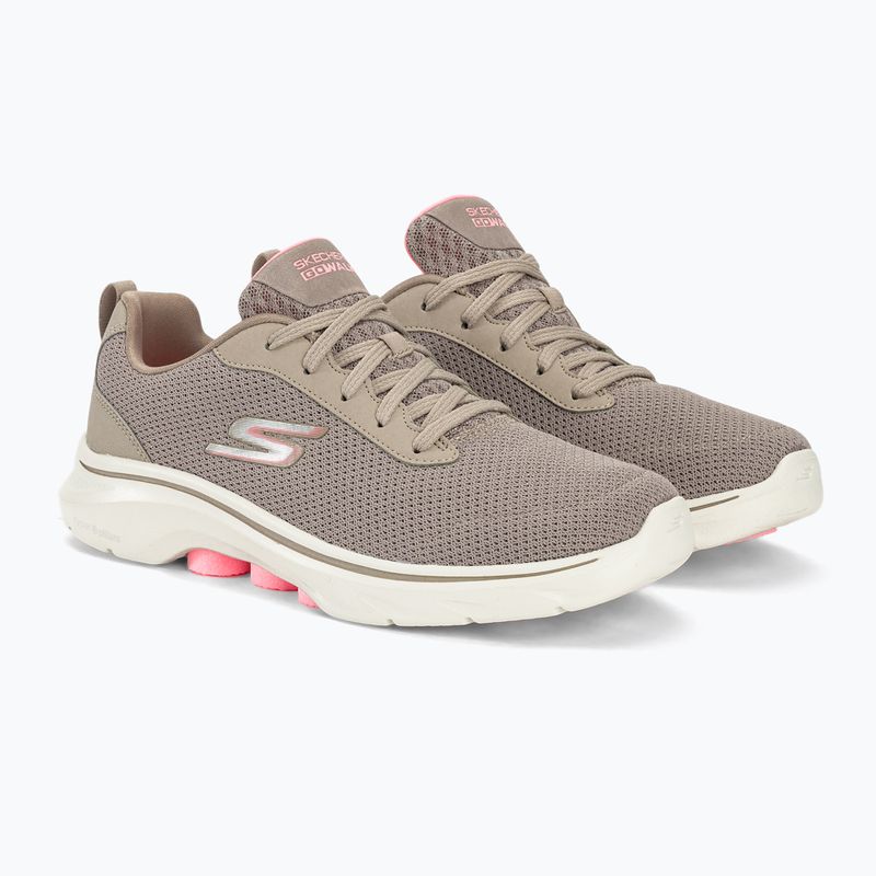 Încălțăminte pentru femei SKECHERS Go Walk 7 Clear Path taupe/pink 4