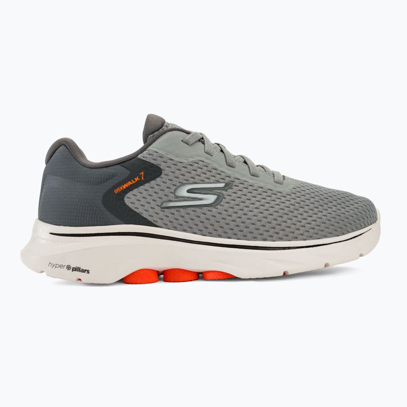 Încălțăminte pentru bărbați SKECHERS Go Walk 7 The Construct grey/white/orange 2