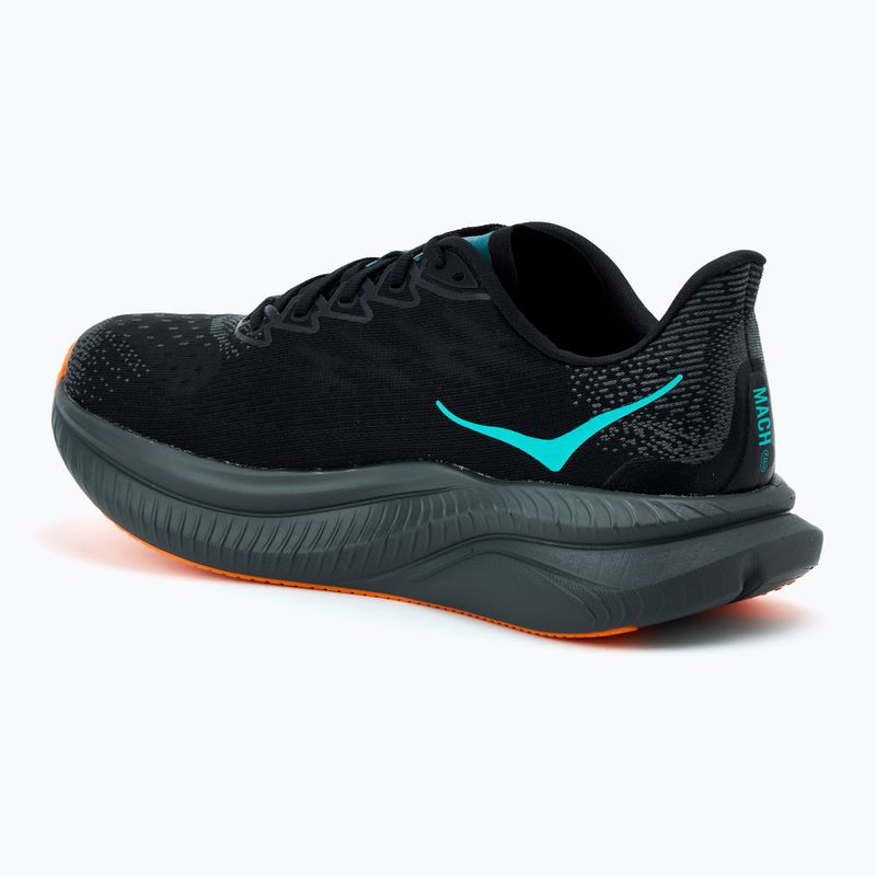 Încălțăminte de alergare pentru bărbați HOKA Mach 6 black/electric tangerine 3