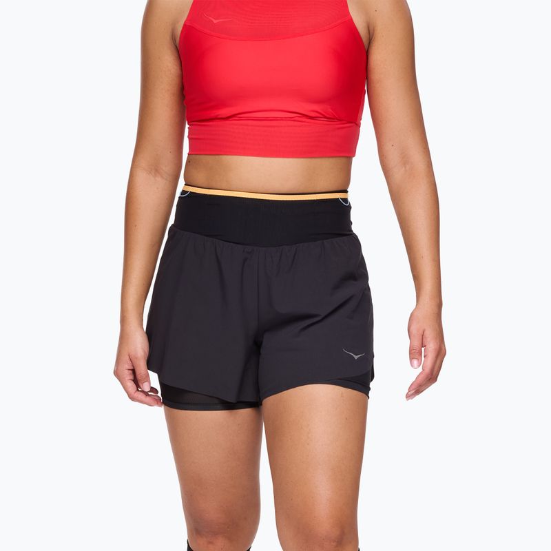 Pantaloni scurți de alergare pentru femei HOKA Skyglide black