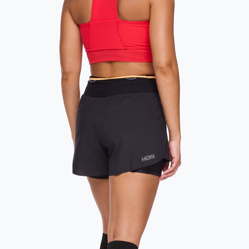 Pantaloni scurți de alergare pentru femei HOKA Skyglide black 3