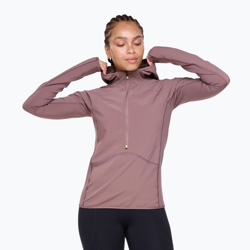 Bluză de alergare pentru femei HOKA Sky Glow Half Zip smokey quartz