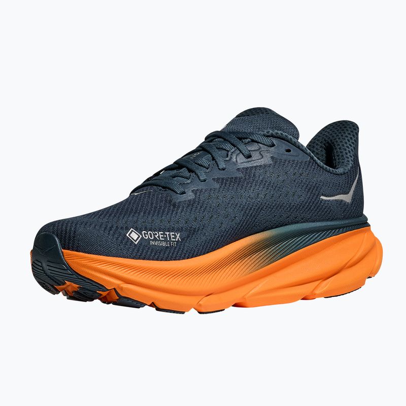 Pantofi de alergare pentru bărbați HOKA 9 GTX stormy skies/orange zest 4