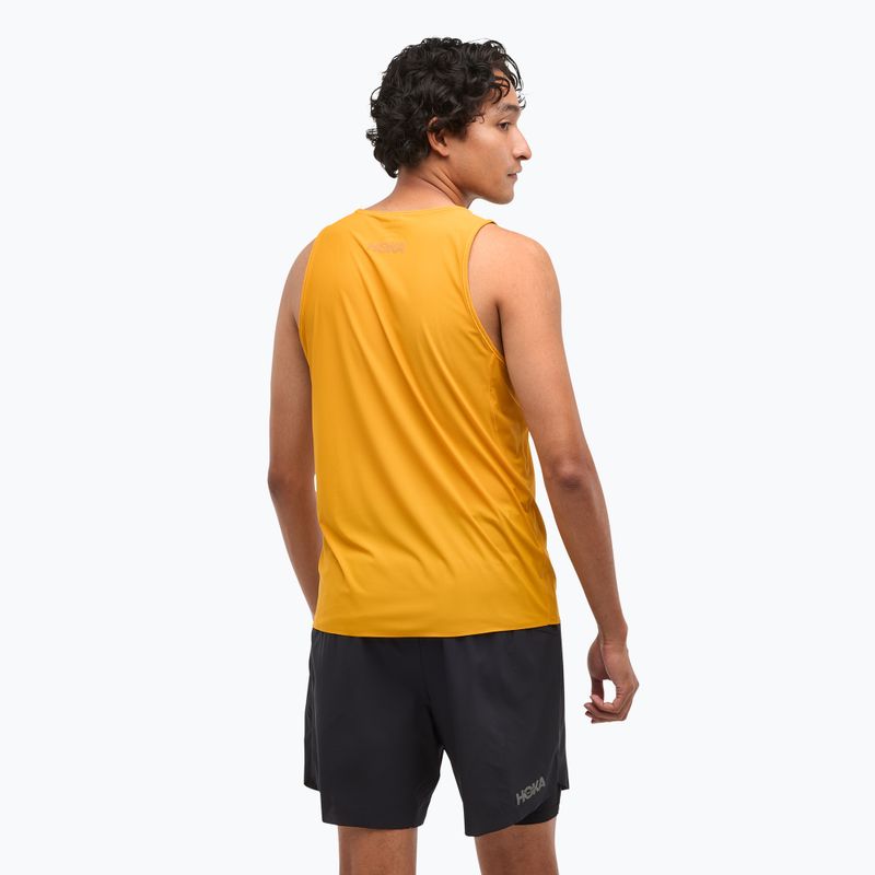 Tricou de alergare pentru bărbați HOKA Airolite Run Tank varsity yellow 3