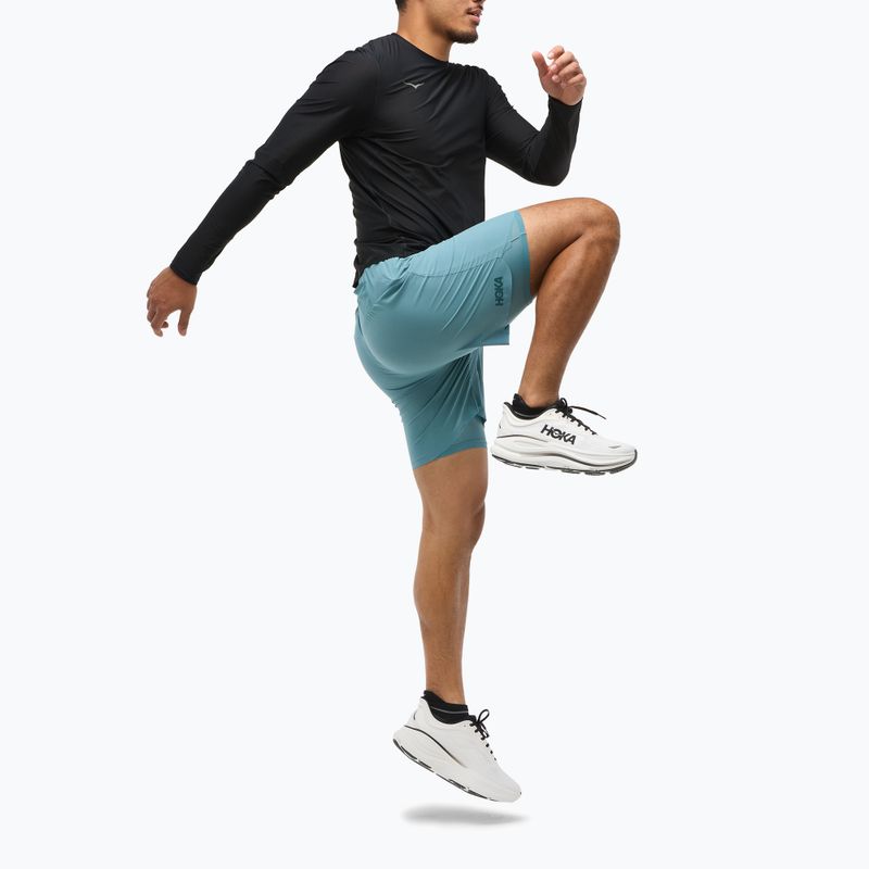 Pantaloni scurți de alergare HOKA Glide 7'' 2in1 pentru bărbați nountain fog 4