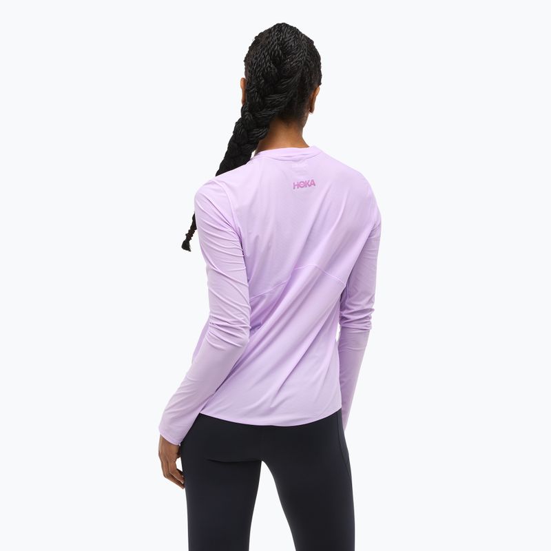 Women's running longsleeve HOKA Airolite Run aster flower 3