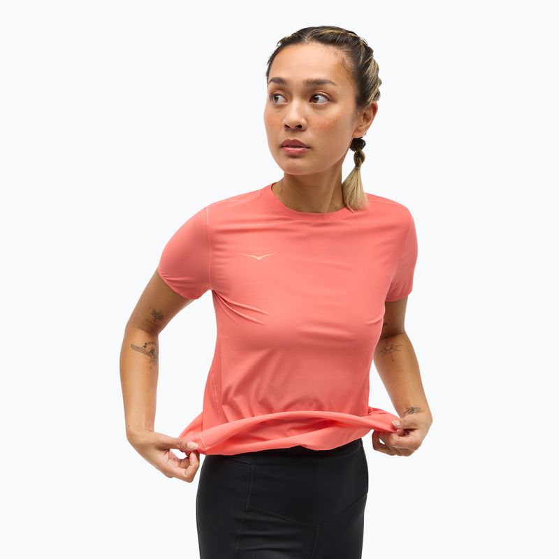 Tricou de alergare pentru femei HOKA Airolite Run grapefruit 4