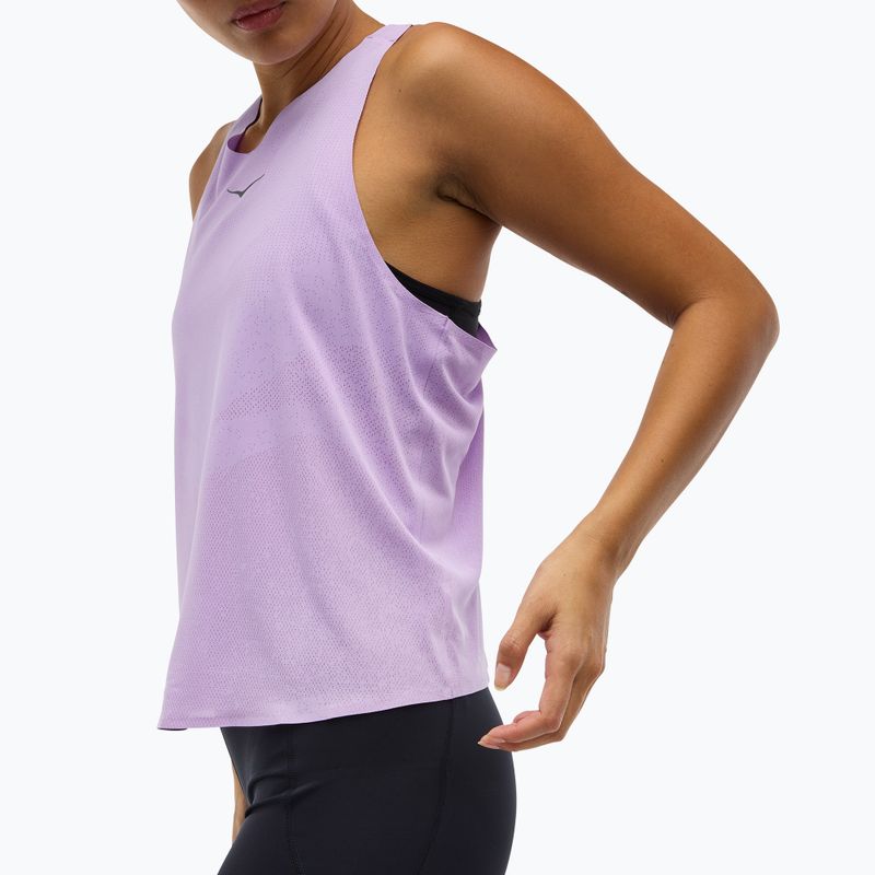 Femei HOKA Race Day Singlet aster flori de alergare tricou 6