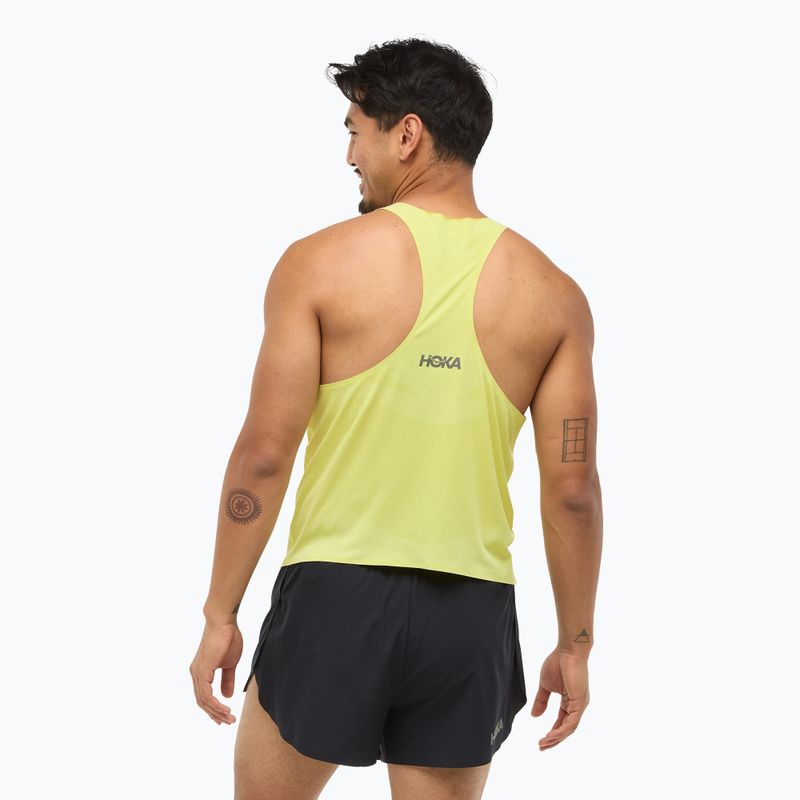 Cămașă de alergare HOKA Race Singlet pentru bărbați hoka citrus 3