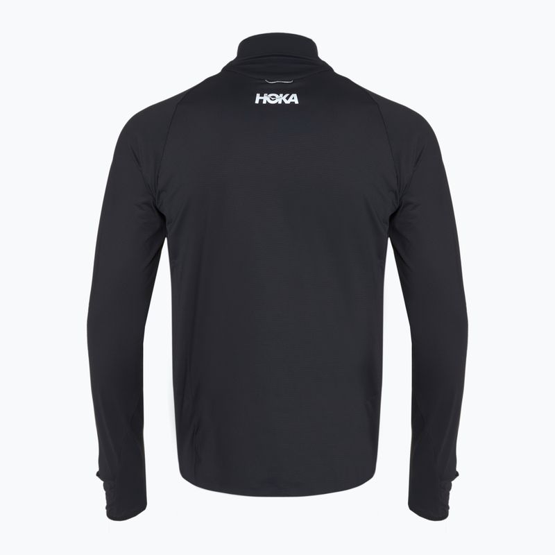 Hanorac de alergare HOKA GlideTech Quarter Zip pentru bărbați negru 2