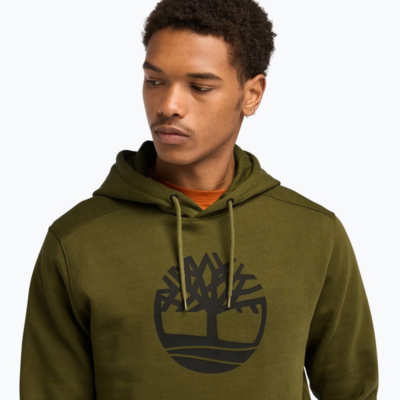 Hanorac pentru bărbați Timberland Tree Logo Hoodie dark olive 4