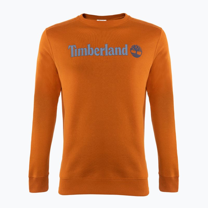 Bluză pentru bărbați Timberland Linear Logo Crew Neck umber