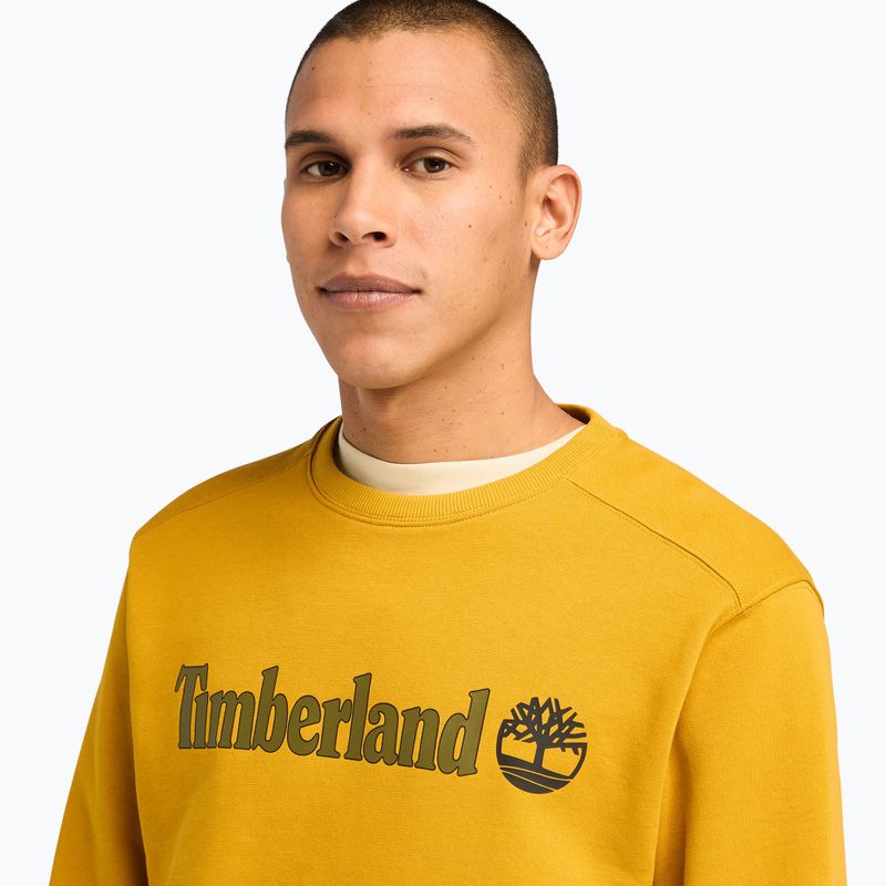 Bluză pentru bărbați Timberland Linear Logo Crew Neck chai tea 4