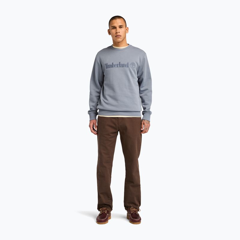 Bluză pentru bărbați Timberland Embroidery Tonal Crew Neck folkstone gray 2