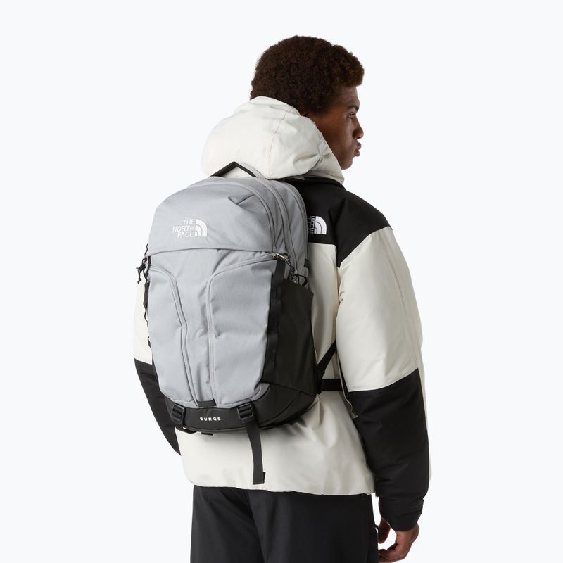 Rucsac urban The North Face Surge 31 l melt grey dark heather/tnf black 7