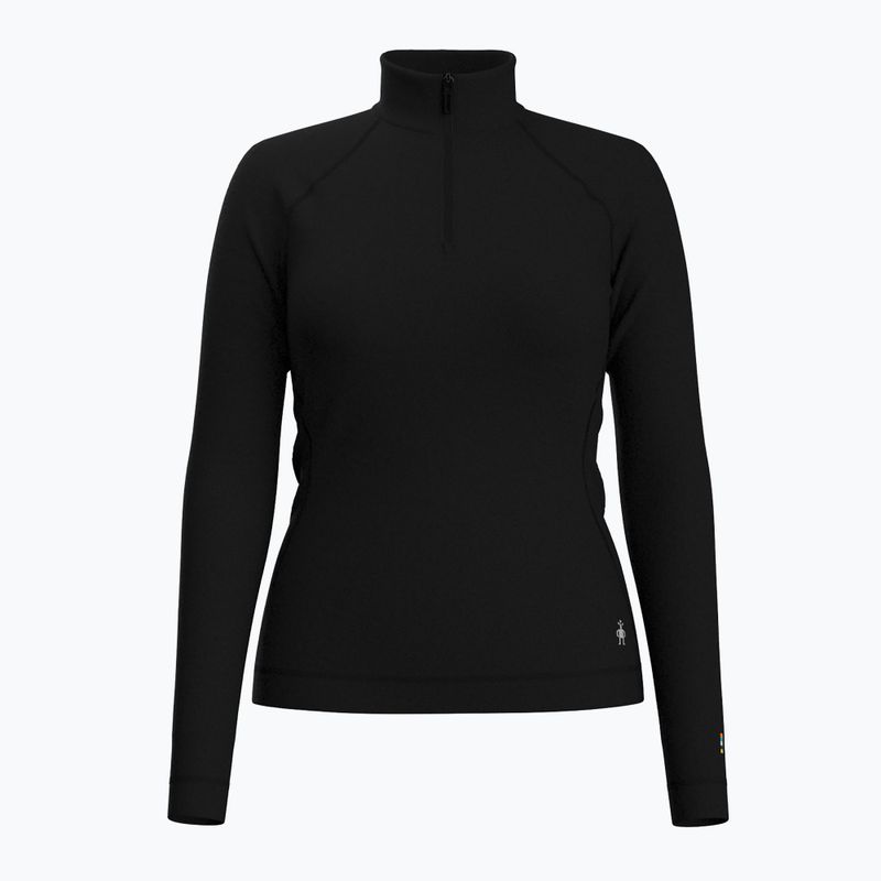 Bluza termică pentru femei Smartwool Classic Thermal Merino Base Layer 1/4 Zip Boxed negru