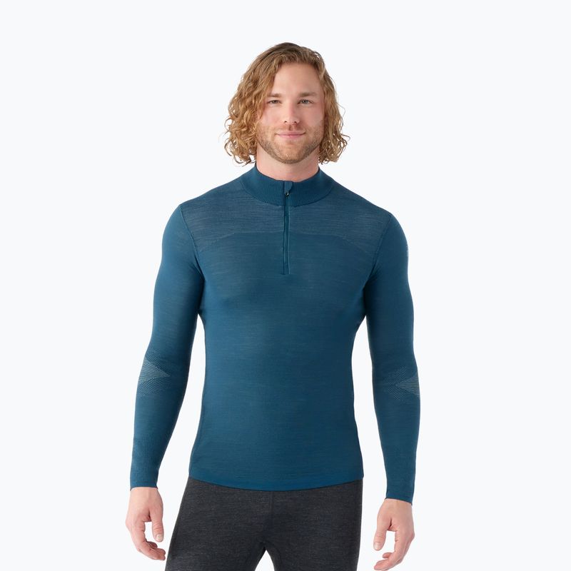 Bluză termoactivă pentru bărbați Smartwool Intraknit Thermal Merino Base Layer 1/4 Zip twilight blue