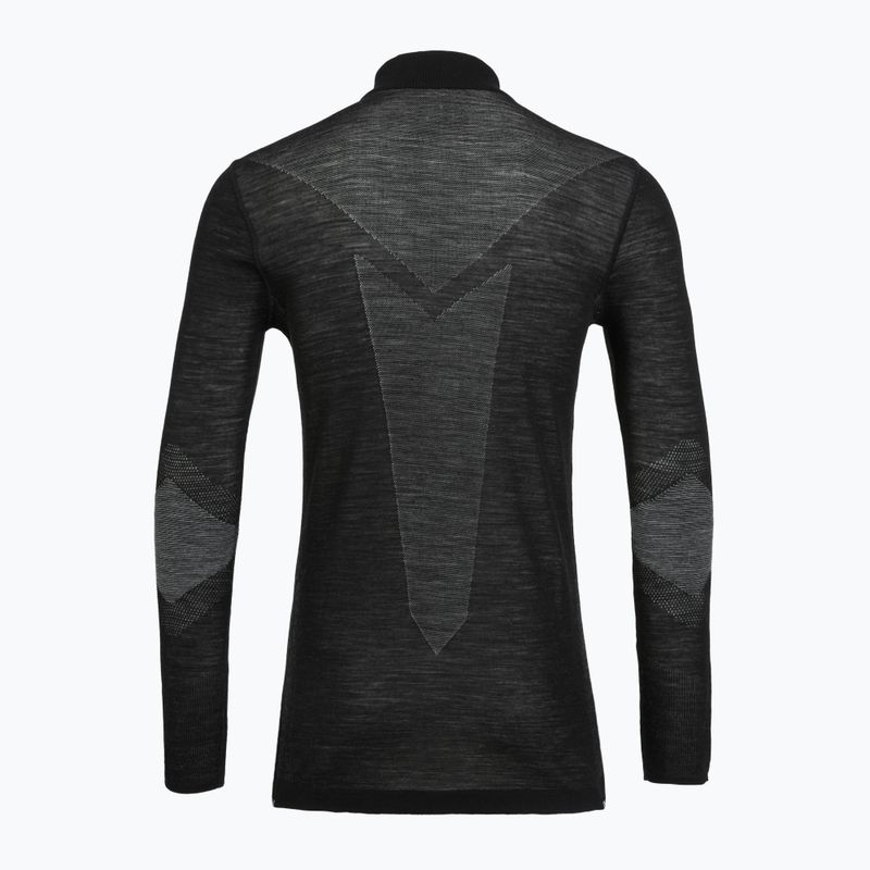 Bluză termoactivă pentru bărbați Smartwool Intraknit Thermal Merino Base Layer 1/4 Zip black/white 2