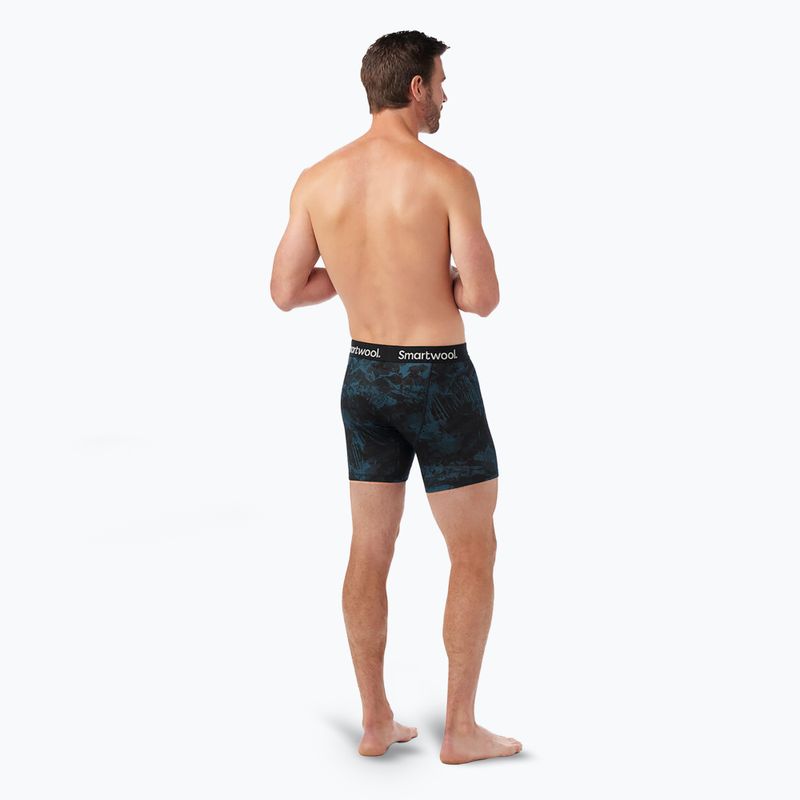 Boxeri termoactivi pentru bărbați Smartwool Merino Print Boxer Brief twilight blue mountain 3