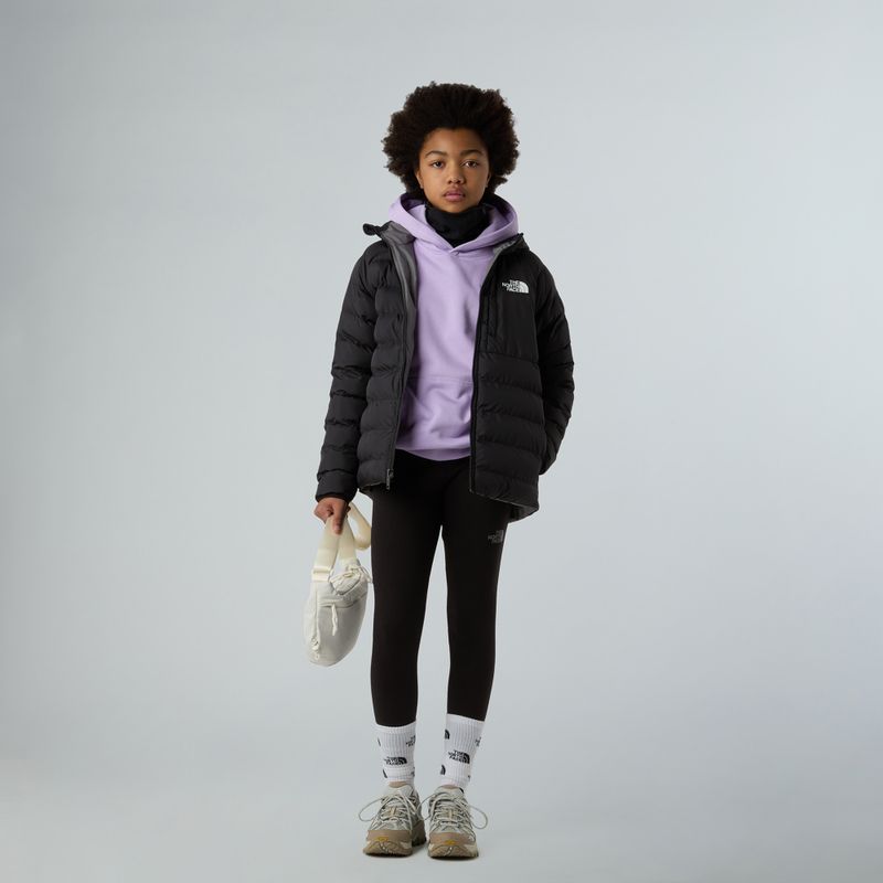 Geacă cu puf pentru copii The North Face Reversible Perrito Hooded black/smoked pearl 2