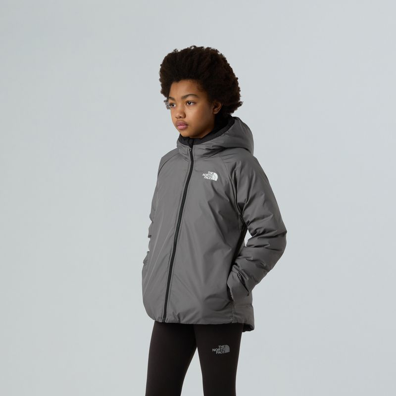 Geacă cu puf pentru copii The North Face Reversible Perrito Hooded black/smoked pearl 5