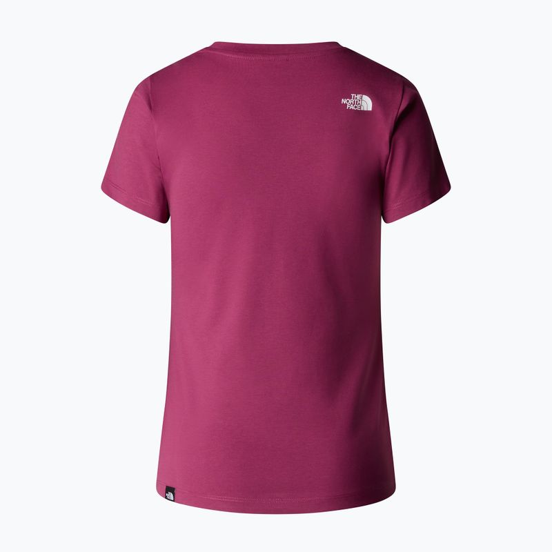 Tricou pentru femei The North Face Simple Dome Slim Tee cyber berry 5