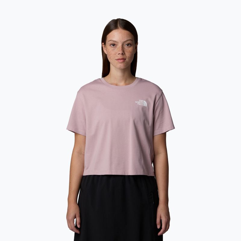 Tricou pentru femei The North Face Simple Dome Cropped Slim Tee metal pink