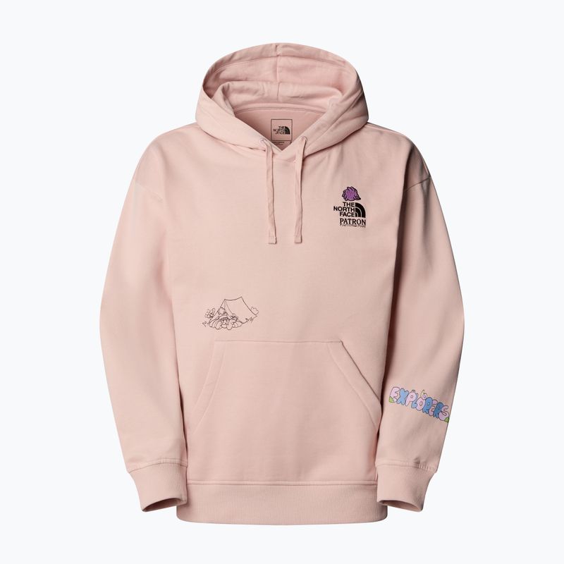 Hanorac The North Face Mountain Cleanup Over Hoodie pink moss 4