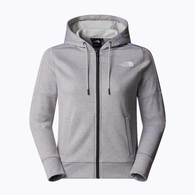 Hanorac pentru femei The North Face Reaxion Fleece Full Zip Hoodie tnf light grey heather 5