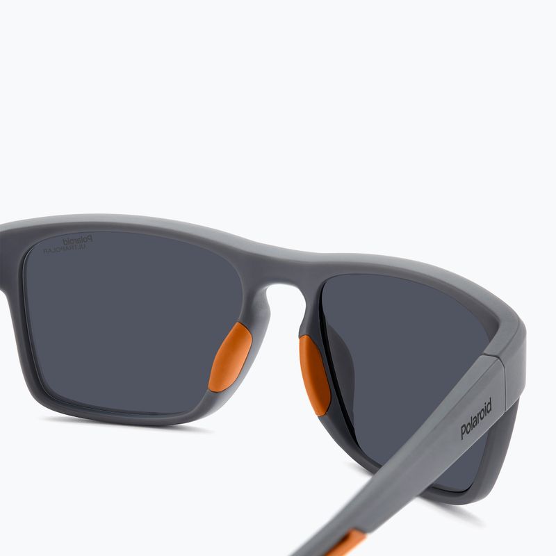 Ochelari de soare pentru bărbați Polaroid PLD 7052/S matte grey/silver mirror polarized high contrast 5