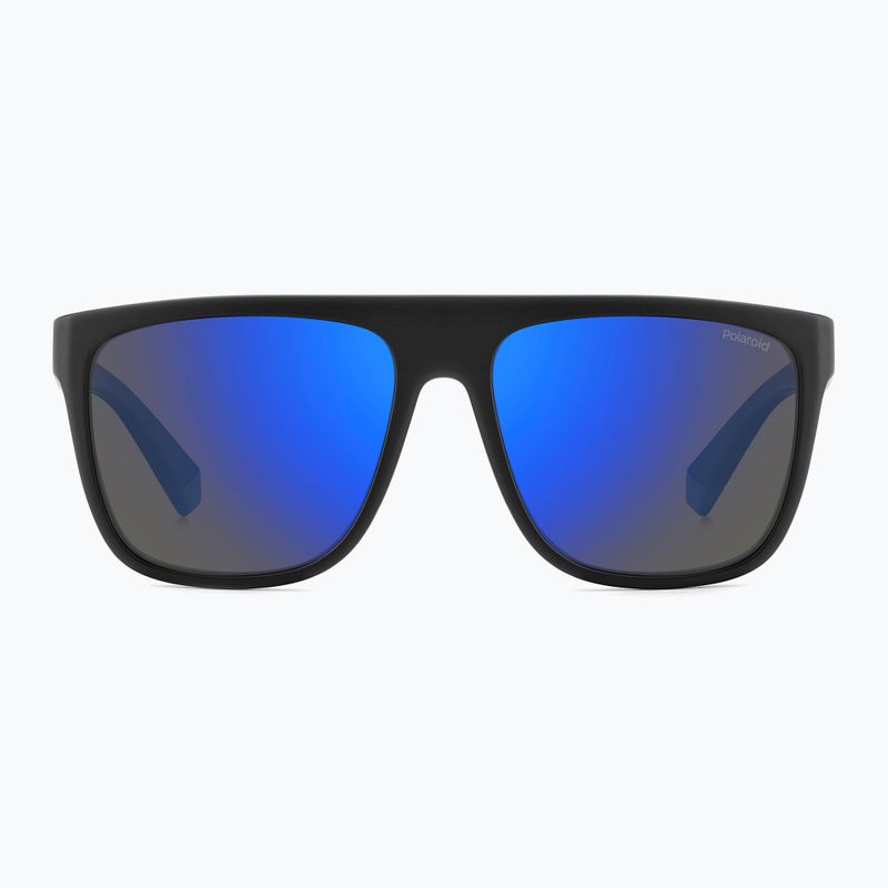 Ochelari de soare pentru bărbați Polaroid PLD 2162/S matte black blue/blue mirror polarized 3