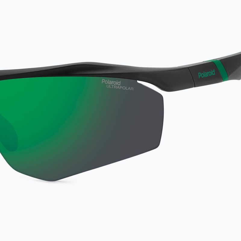 Ochelari de soare pentru bărbați Polaroid PLD 7055/S matte black green/green mirror polarized hc 7
