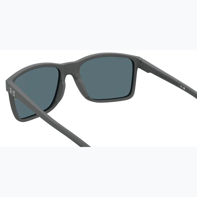 Ochelari de soare Under Armour Hustle XL S3 Matte grey/green multilayer oleophobic 6