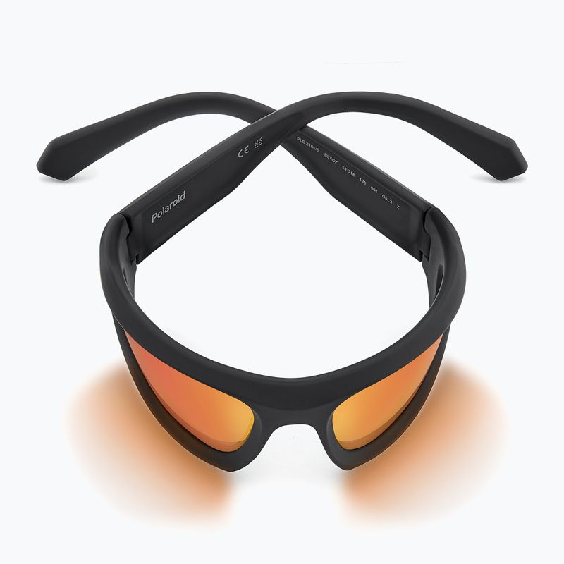 Ochelari de soare polarizați Polaroid PLD 2165/S negru mat roșu/roșu multistrat 9