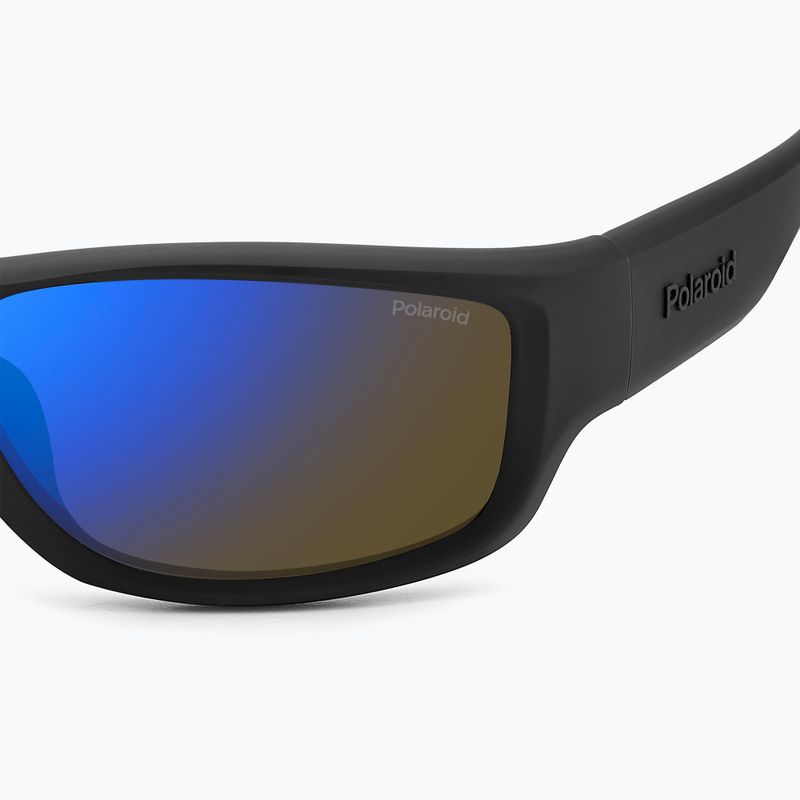 Ochelari de soare bărbați polarizați Polaroid PLD 2166/S negru mat albastru/oglindă albastră 8