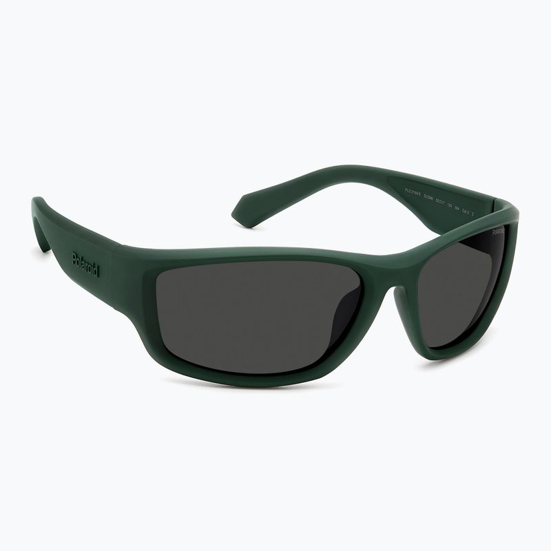 Ochelari de soare polarizați pentru bărbați Polaroid PLD 2166/S mat verde/gri