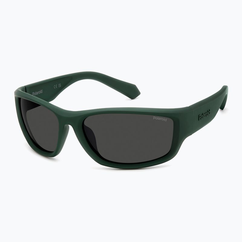 Ochelari de soare polarizați pentru bărbați Polaroid PLD 2166/S mat verde/gri 2