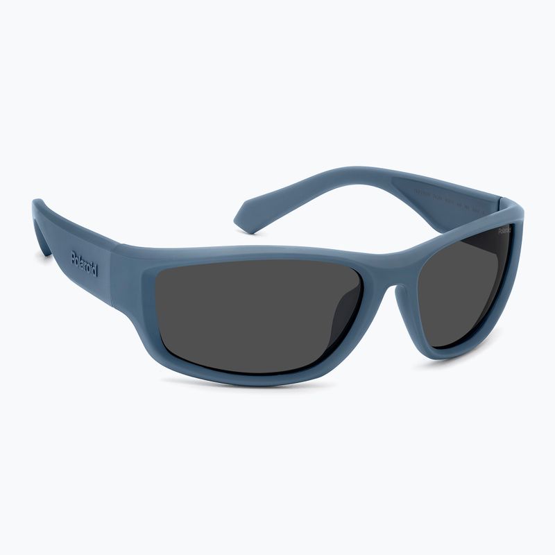 Ochelari de soare polarizați pentru bărbați Polaroid PLD 2166/S mat albastru/gri