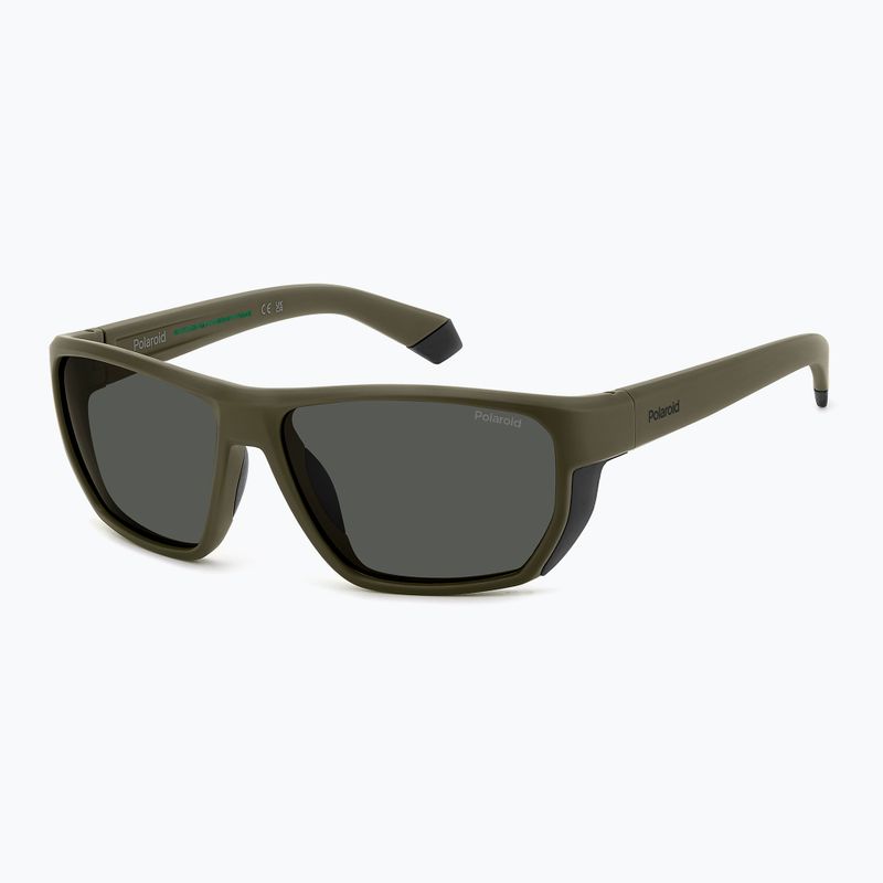 Ochelari de soare polarizați Polaroid PLD 7057/S mat verde/gri pentru bărbați 2