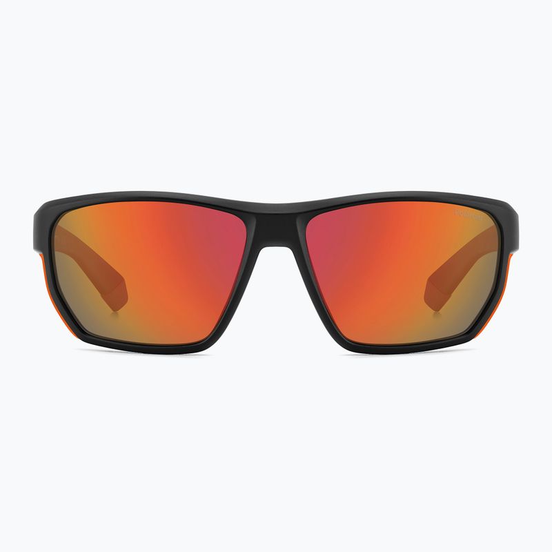 Ochelari de soare pentru bărbați Polaroid PLD 7057/S matte black orange/red multilayer polarized 3