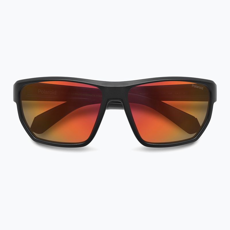Ochelari de soare pentru bărbați Polaroid PLD 7057/S matte black orange/red multilayer polarized 4