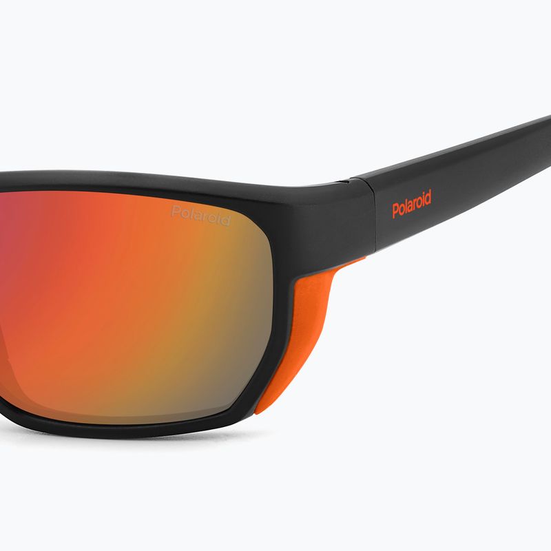 Ochelari de soare pentru bărbați Polaroid PLD 7057/S matte black orange/red multilayer polarized 7
